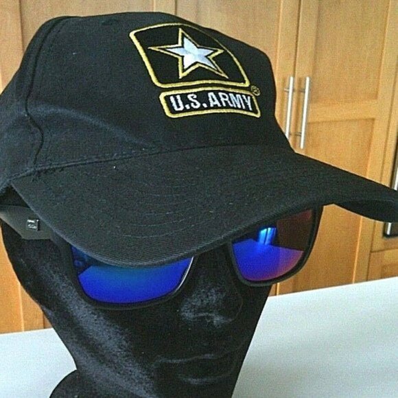 United States Army Logo Military Ball Cap Adjustable Embroidered Black Hat Star - Picture 15 of 16